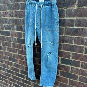 ASOS Blue Straight Leg Jeans with Vintage Aesthetic